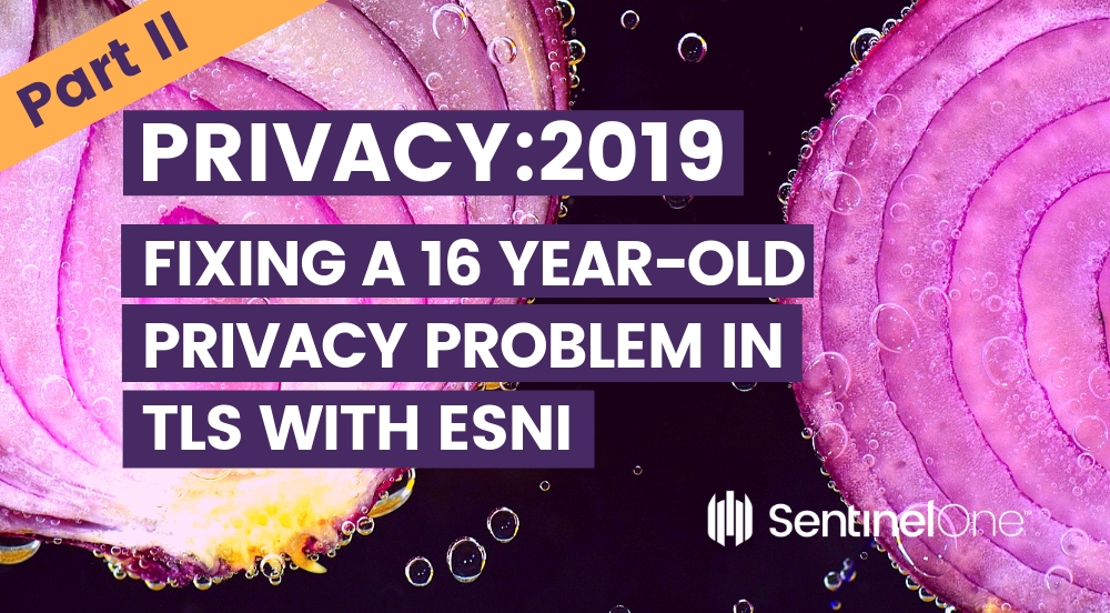 Fixing a 16 year-old privacy problem in TLS with ESNI