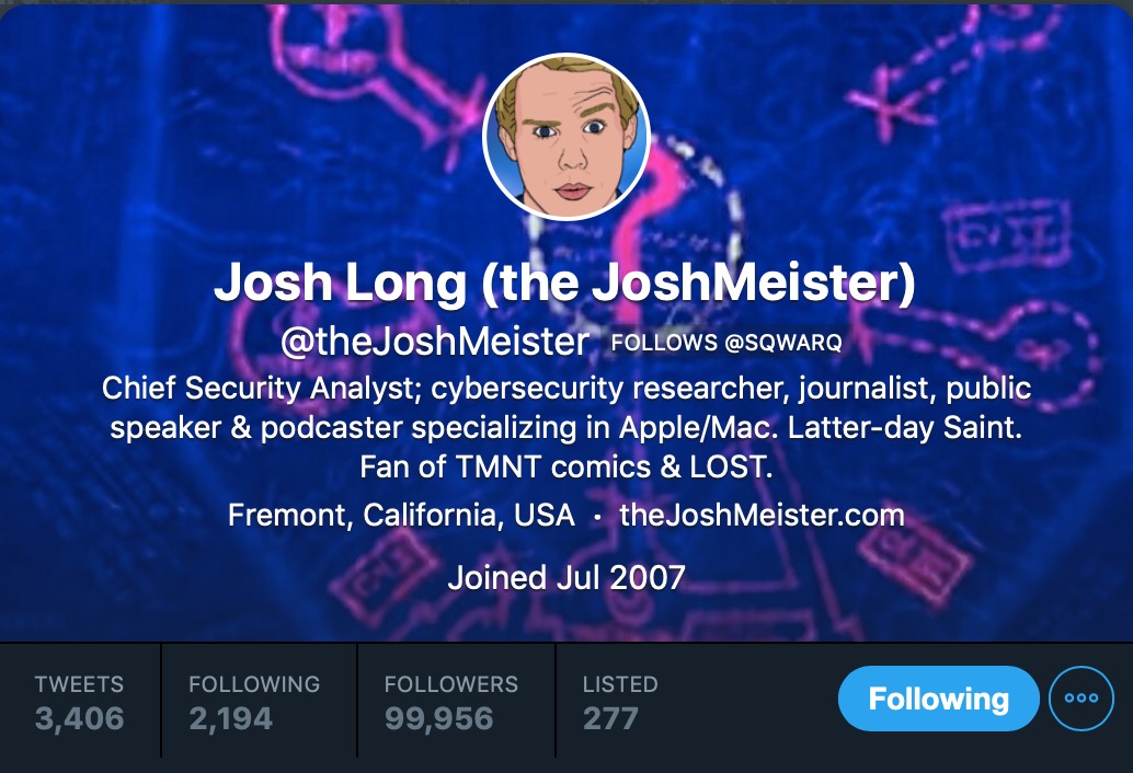 image of Josh Long on twitter