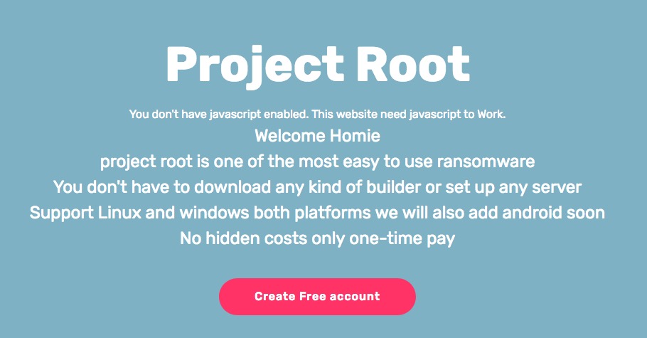 image of project root site