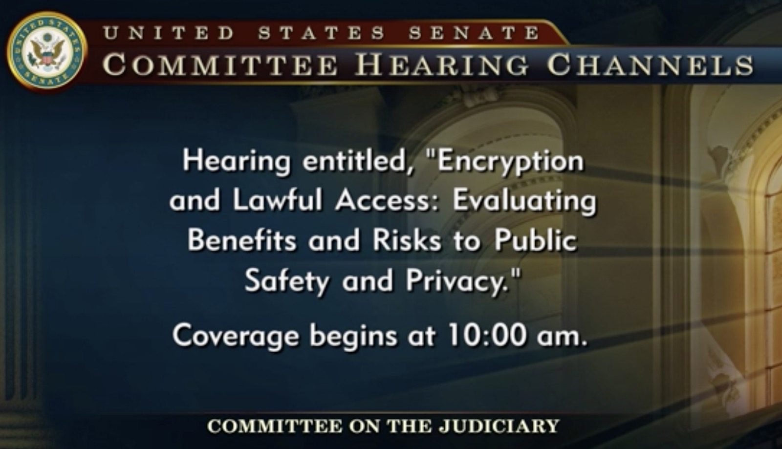 image of encryption judiciary hearing