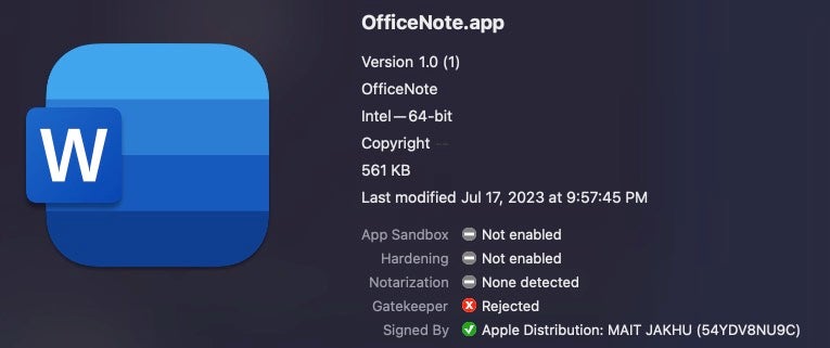 OfficeNote app