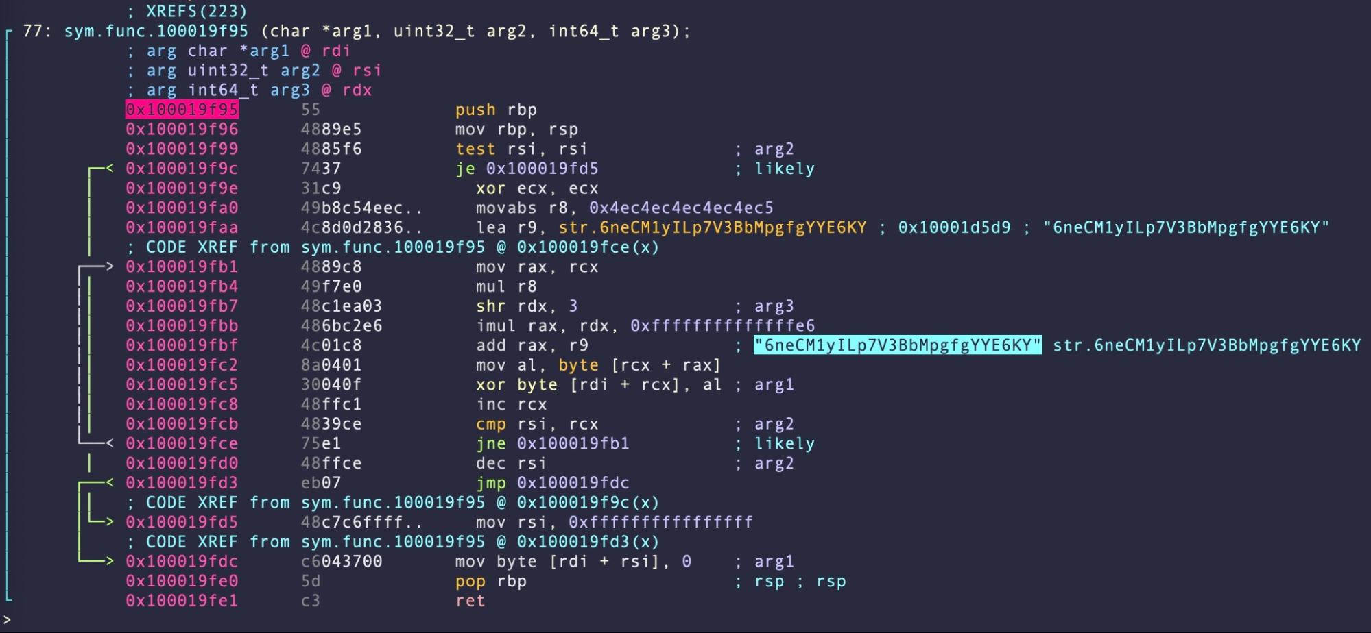 Cuckoo decryption function